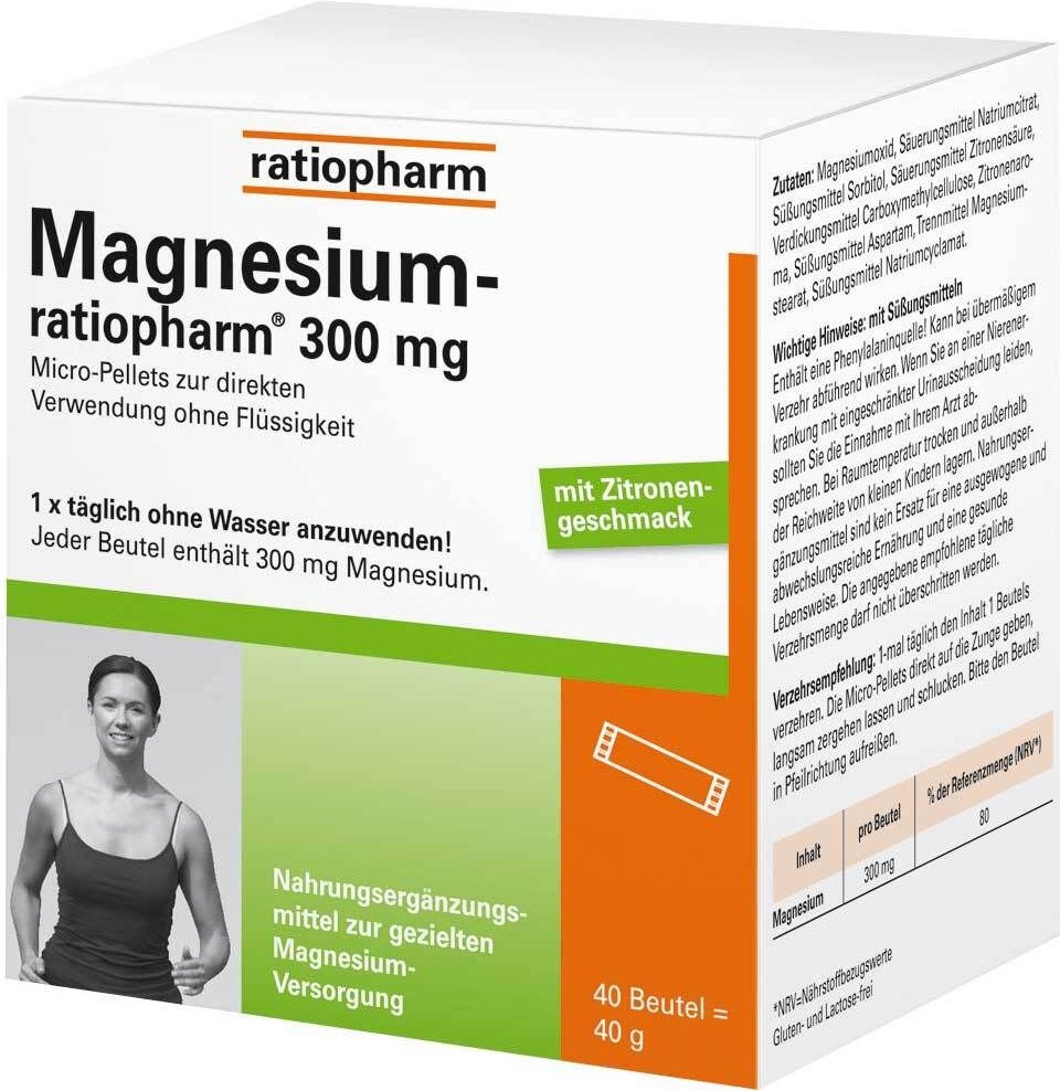 Magnesium-Ratiopharm 300 mg Micro-Pellets m.Gran. 40 St Pellets