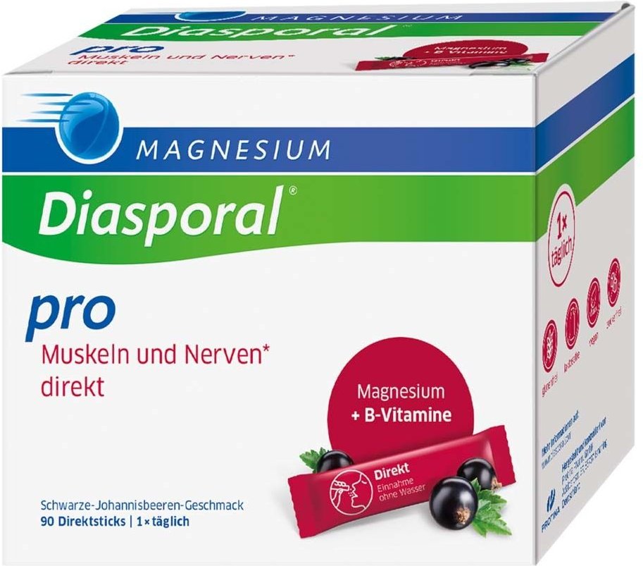 Magnesium Diasporal pro+B-Vit.Musk.+Nerven direkt 90 St Granulat