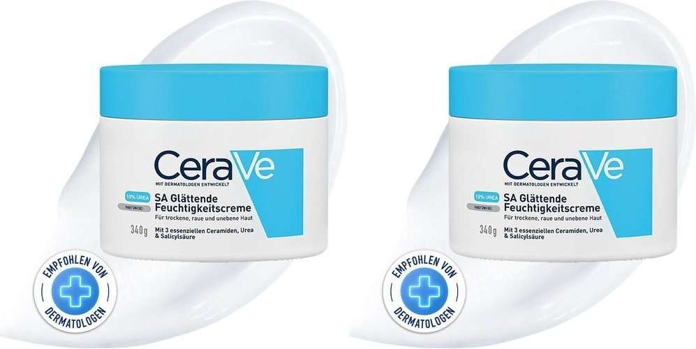 CeraVe SA Urea Glättende Feuchtigkeitscreme x2 2x340 g Creme
