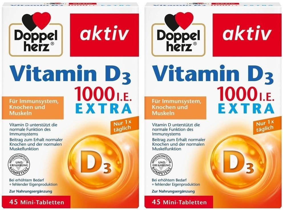 Doppelherz Vitamin D3 1000 I.e. Extra Tabletten 2x 2x45 St