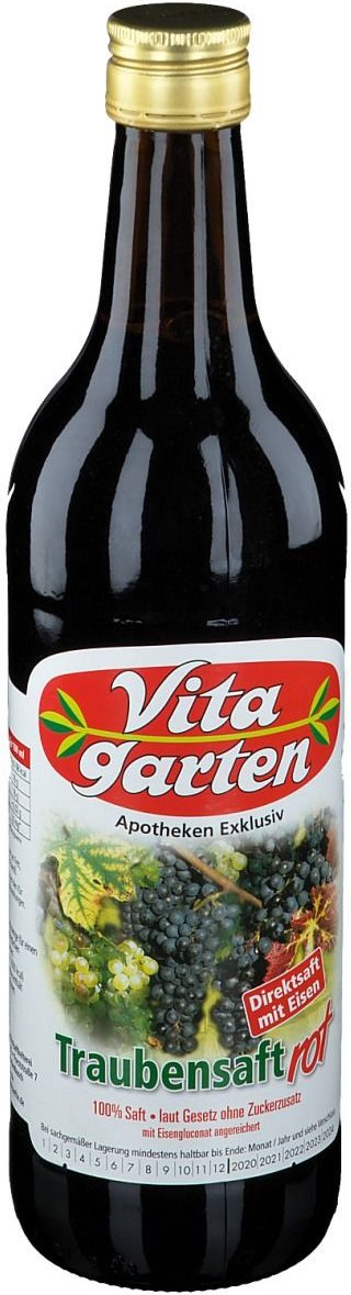 Vitagarten roter Traubensaft 750 ml Saft