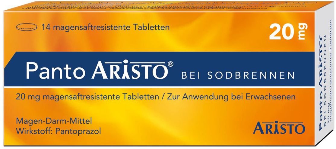 Panto Aristo bei Sodbrennen 20 mg magensaftr.Tabl. 14 St Tabletten magensaftresistent