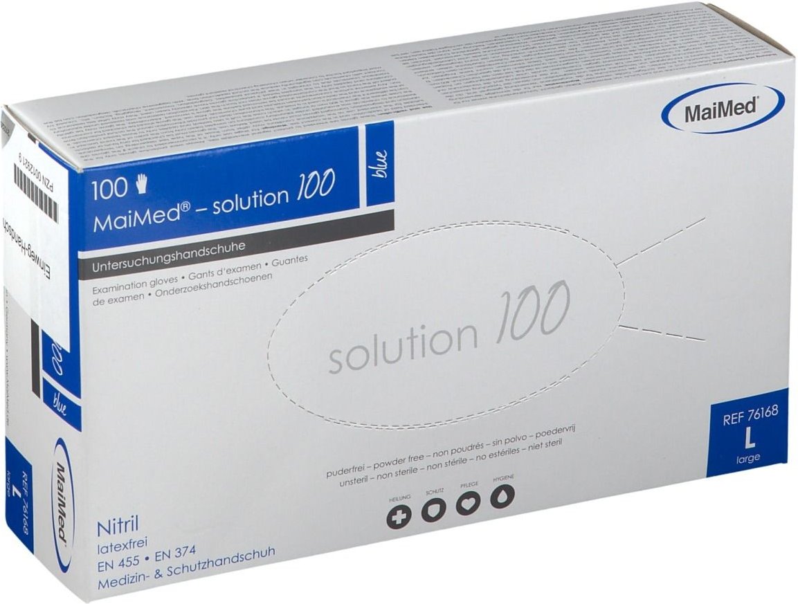 Handschuhe Einmal Nitril L blau