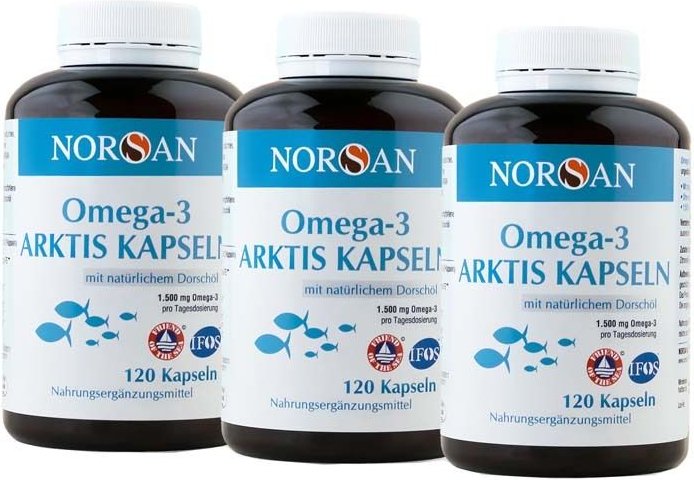 3x Norsan Omega-3 Arktis Kapseln 3x120 St