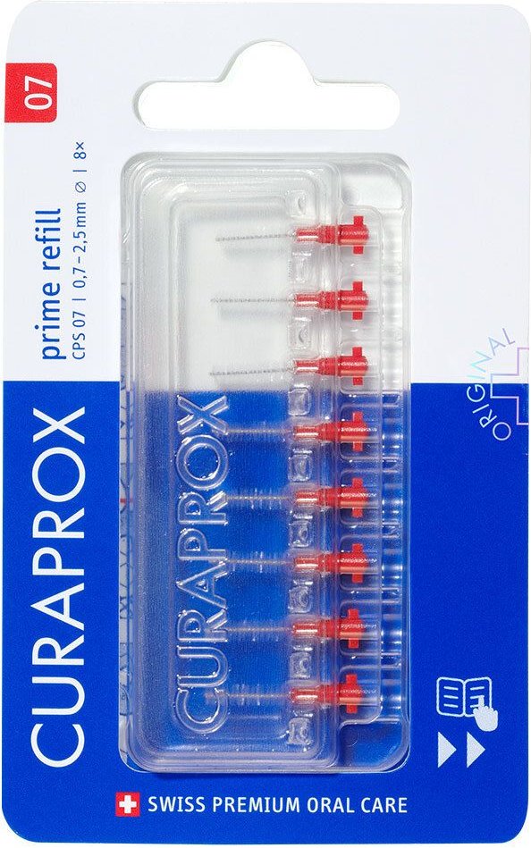 Curaprox CPS 07 prime Interdentalbürsten Refill 8 St Zahnbürste