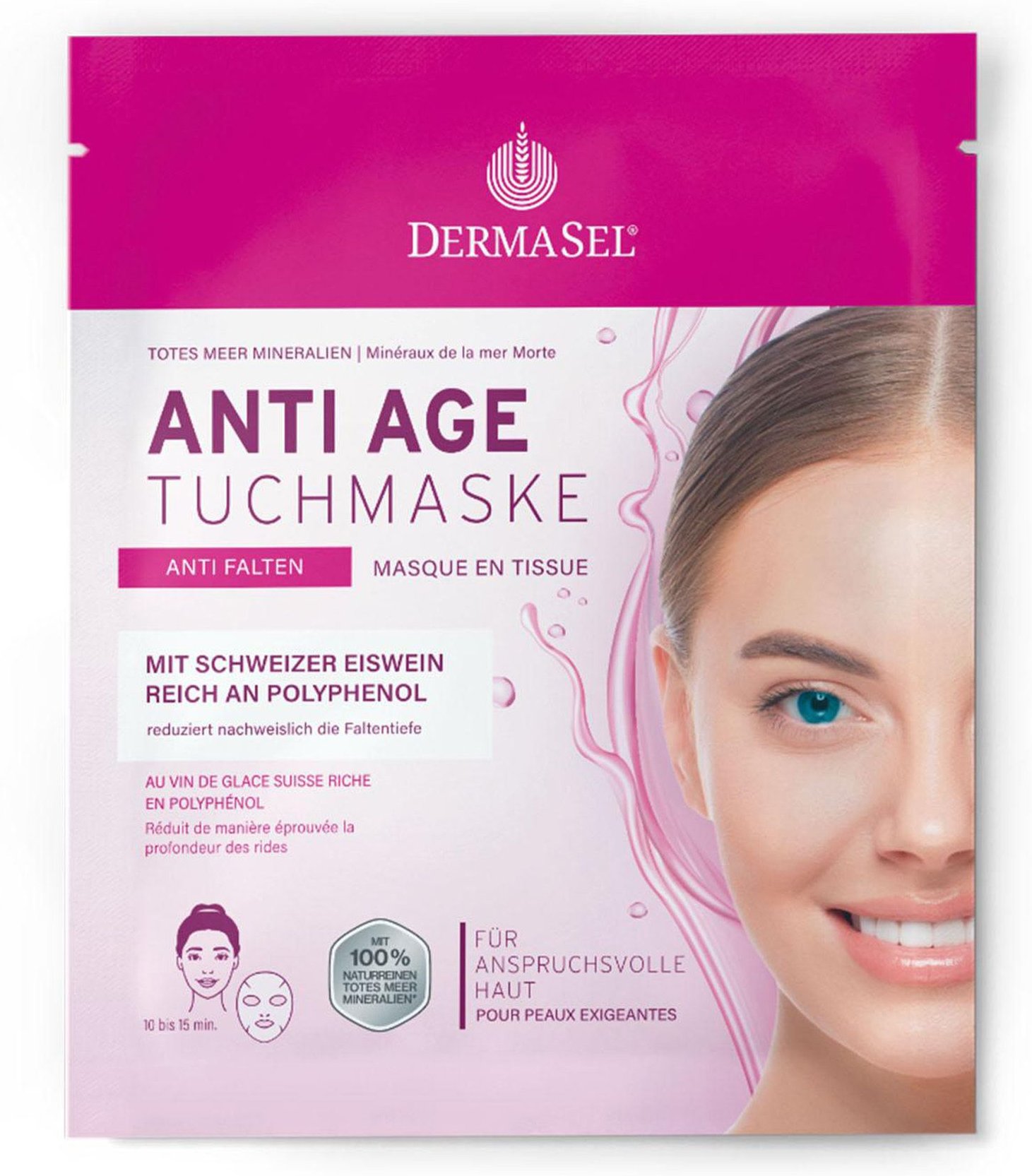 Dermasel Anti-Age Tuchmaske 1 St Gesichtsmaske