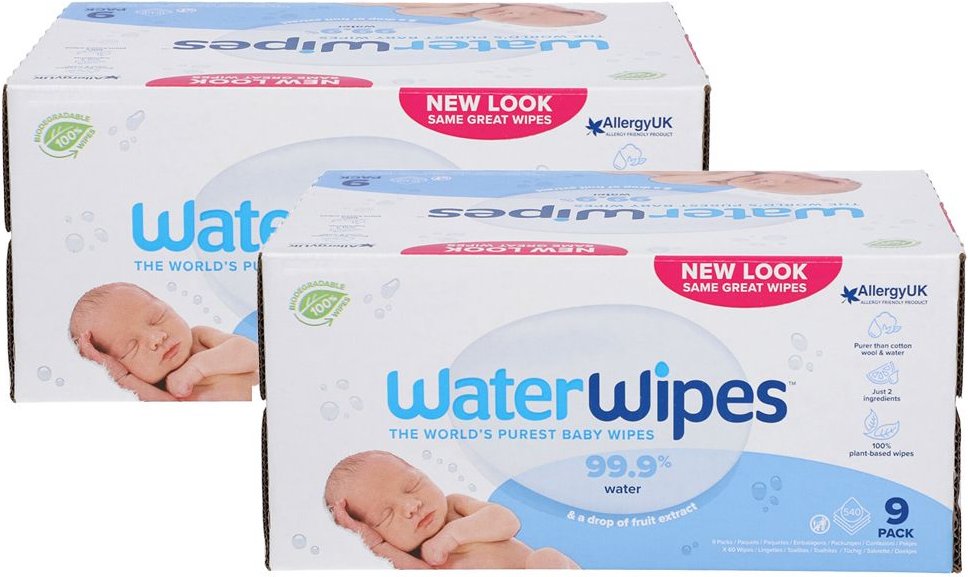 WaterWipes Vochtige Doekjes Bio 9x60st x2 2x540 St Tücher