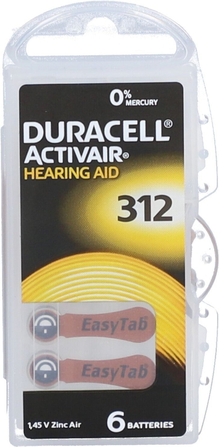 Batterien f.Hörgeräte Duracell 312 4x 4x6 St