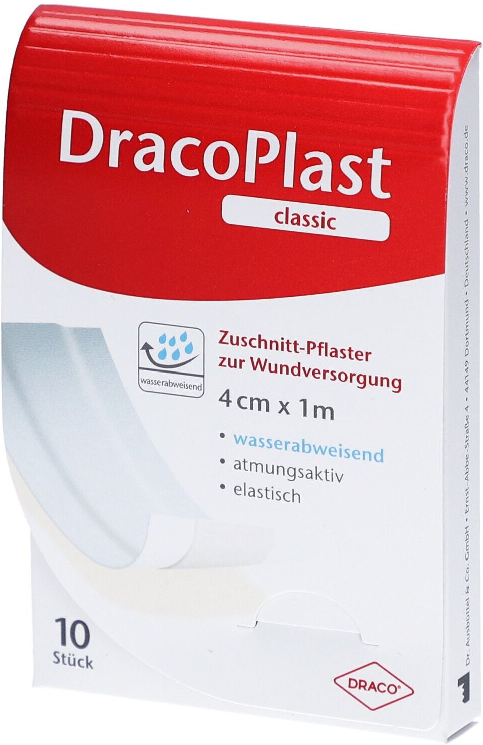 Dracoplast Classic Pflaster 4 cmx1 m weiß 1 St