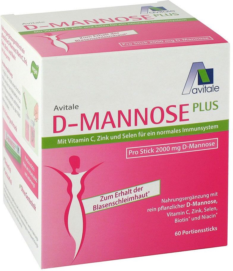 D-Mannose Plus 2000 mg Sticks m.Vit.u.Mineralstof. 60x2,47 g Pulver