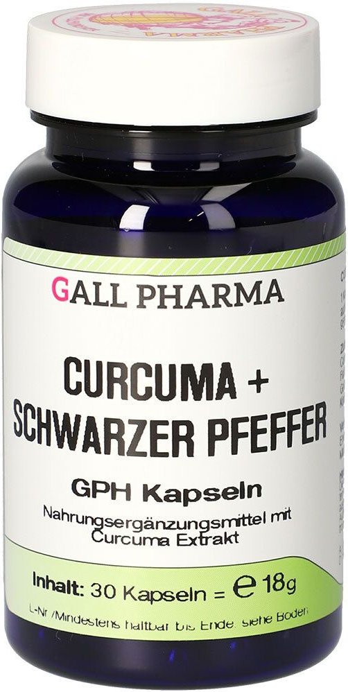 Curcuma+Schwarzer Pfeffer GPH Kapseln 30 St