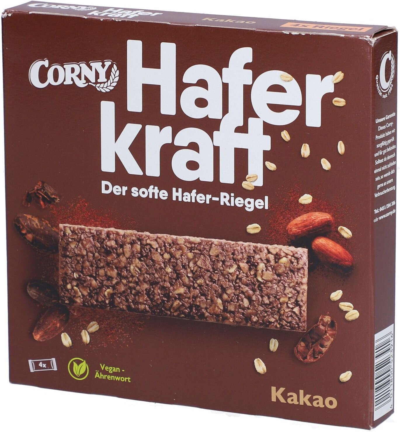 Corny Haferkraft Faltschachtel Kakao 4 St Riegel