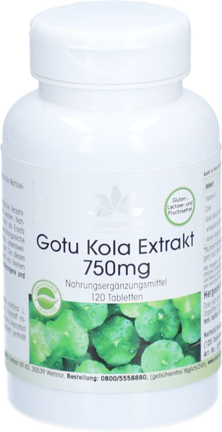 Gotu Kola Extrakt 750 mg Tabletten 120 St