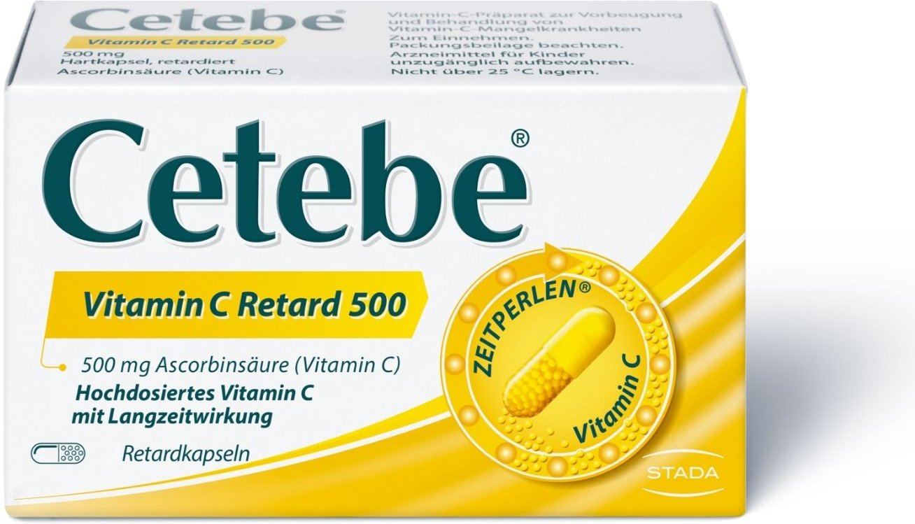 Cetebe Vitamin C Retardkapseln 500 mg 60 St Hartkapseln