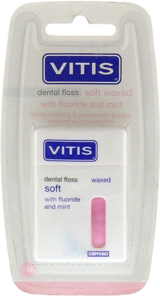 Thumbnail - Vitis Zahnfloss gewachst mit Fluorid und Minze 1 St Zahnseide