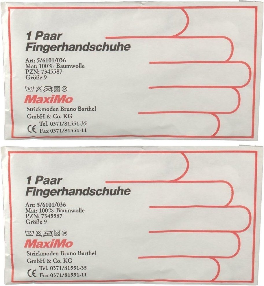 Baumwollhandsch/Ueberl GR9 x2 2x2 St Handschuhe