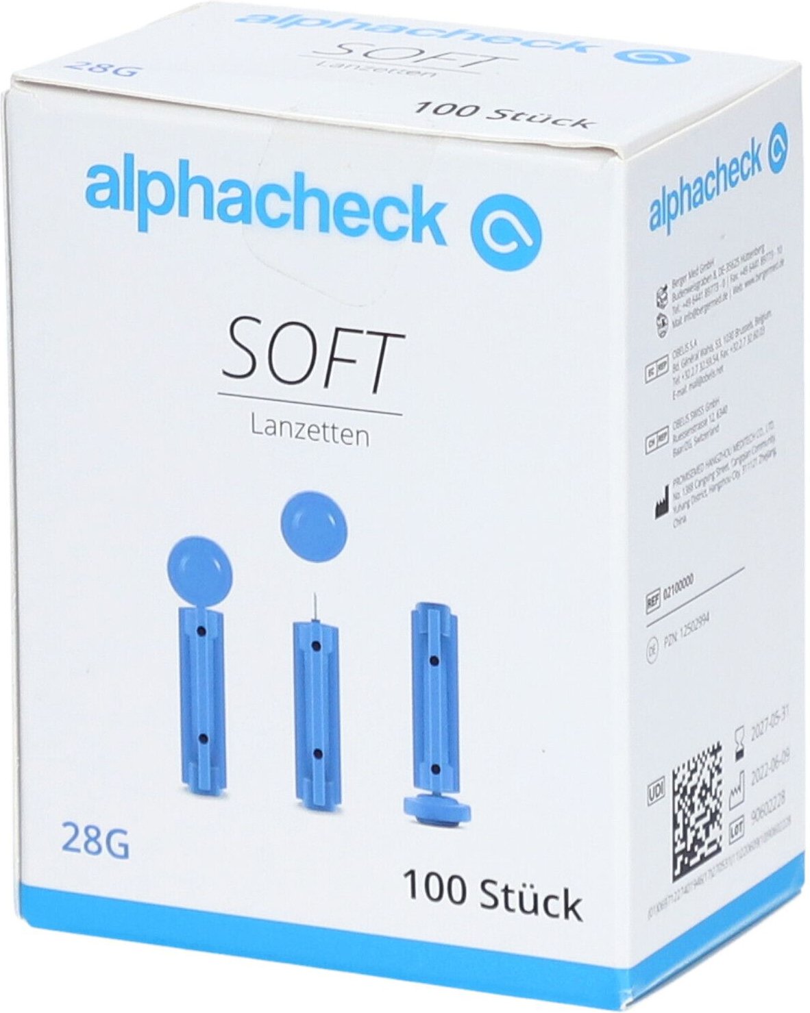 Alphacheck soft Lanzetten 28 G 100 St