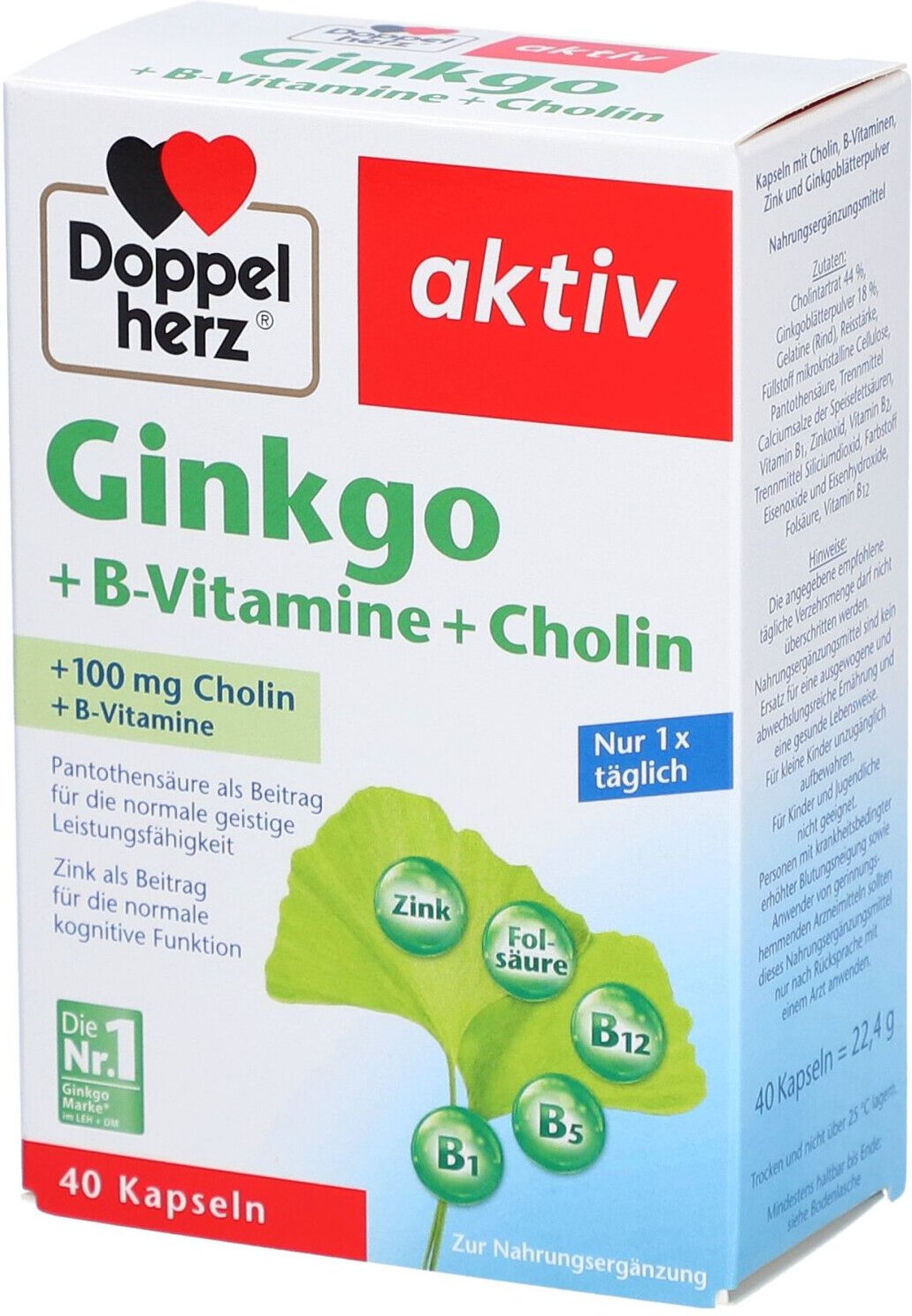 Doppelherz Ginkgo+B-Vitamine+Cholin 40 Kps. St Kapseln