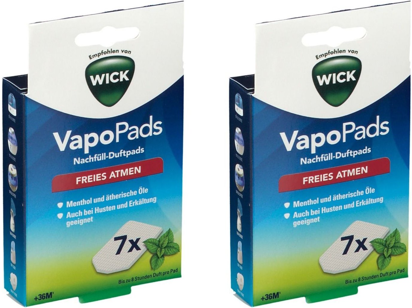 Wick VapoPads 7 Menthol Pads WH7 2x1 St Tücher