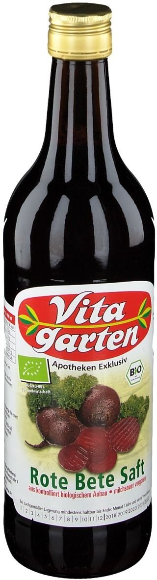 Vitagarten rote Bete Saft biologisch 750 ml