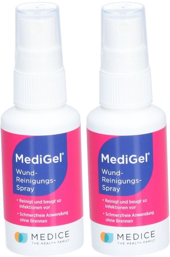 Medigel Wundreinigungsspray 2x 2x50 ml Spray
