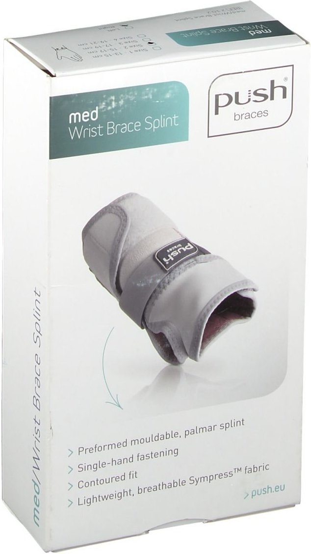 Thumbnail - Push Med Polsbrace Splint Rechts 15-17cm T2 1 St Bandage(s)
