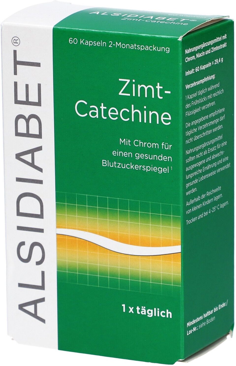 Thumbnail - Alsidiabet Zimt-Catechine f.Diab.Typ II 1xtägl.Kps 60 St Kapseln