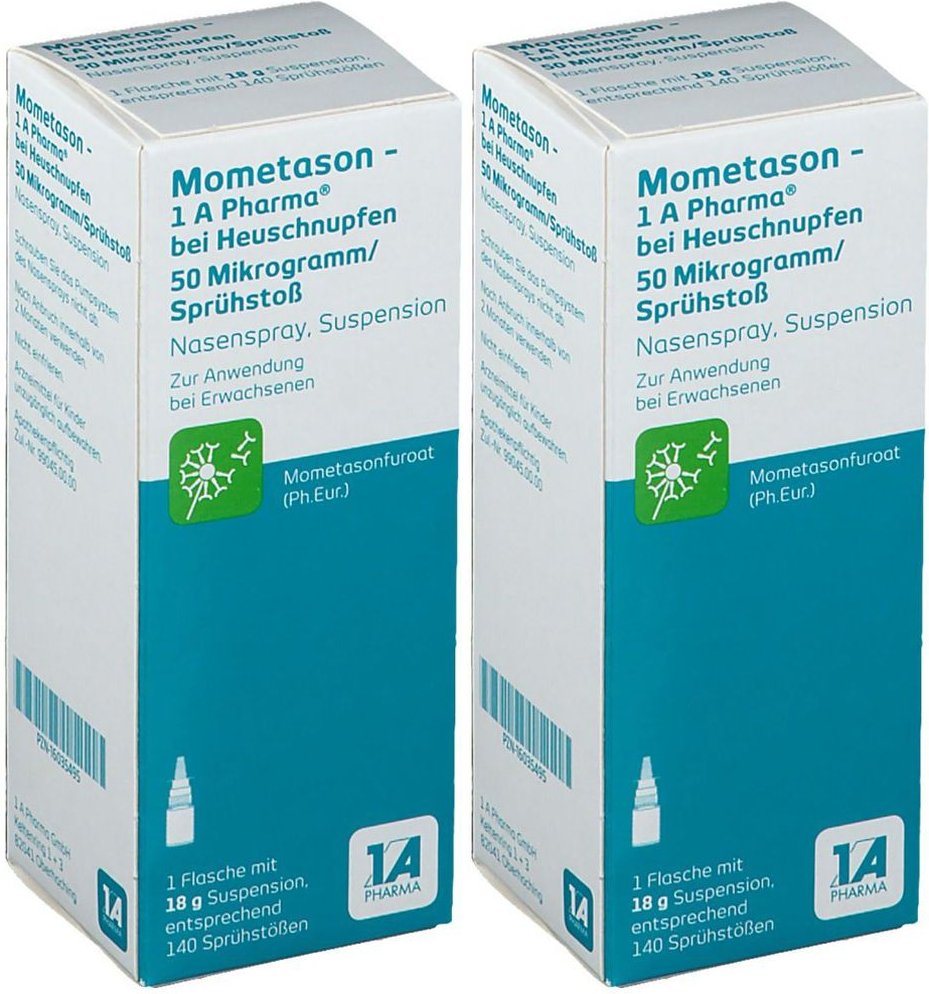 Mometa 1A BEI Heuschn 50 Doppelpack 2x18 g Nasenspray
