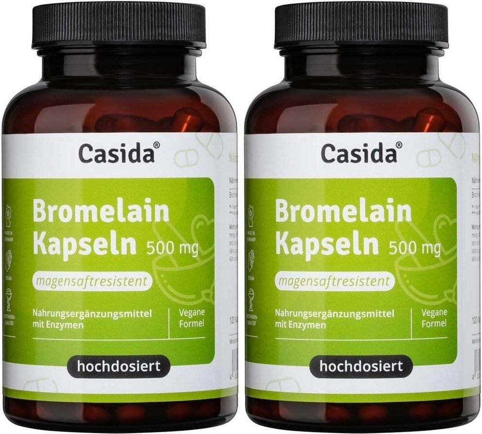 Bromelain 500 mg hochdosiert magensaftresist.Kaps. 2x 2x120 St Kapseln
