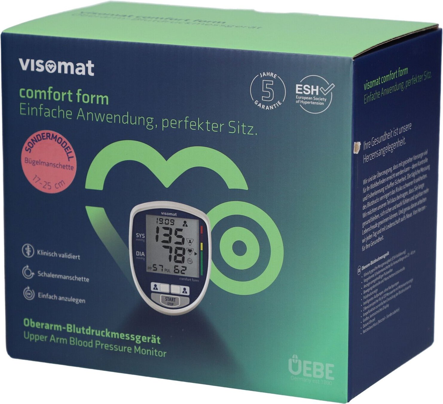 Visomat comfort form Oberarm Bdm mit kl.Man.17 - 25cm