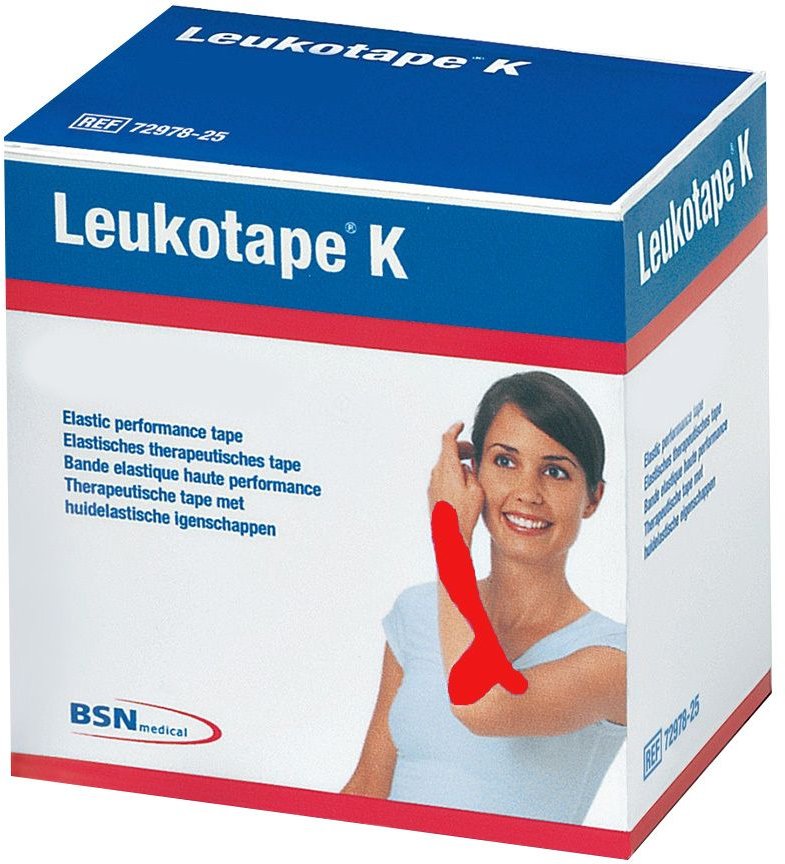 Leukotape K 2,5 cm rot 1 St Verband