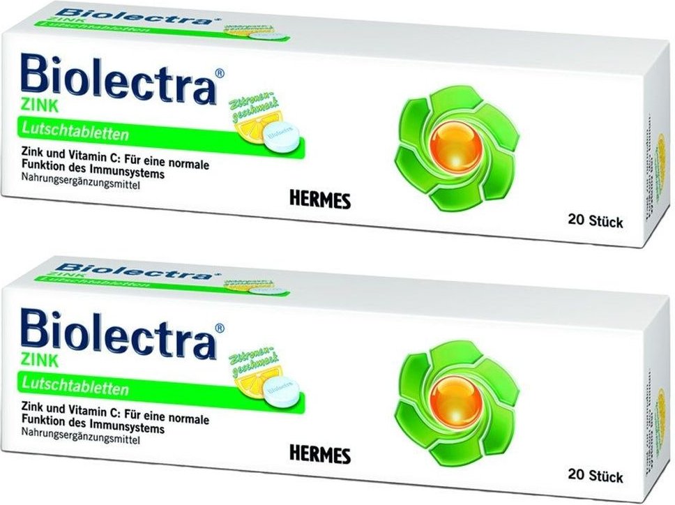 Biolectra Zink Lutschtabletten 2x 2x20 St