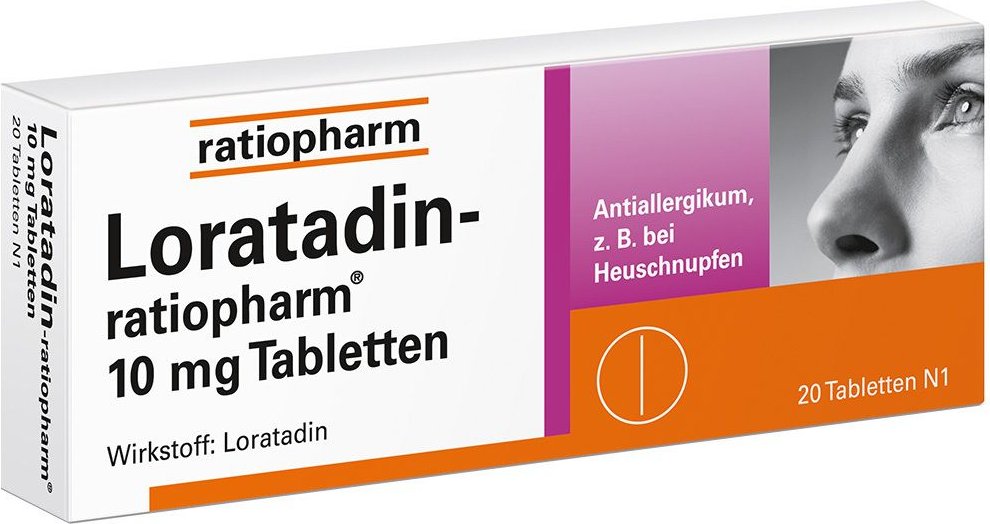 LORATADIN-ratiopharm 10 mg Tabletten 20 St