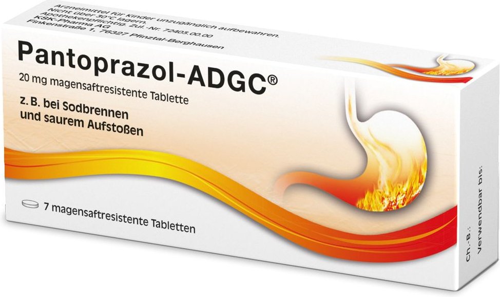 Pantoprazol Adgc 20 mg magensaftres.Tabletten 7 St Tabletten magensaftresistent