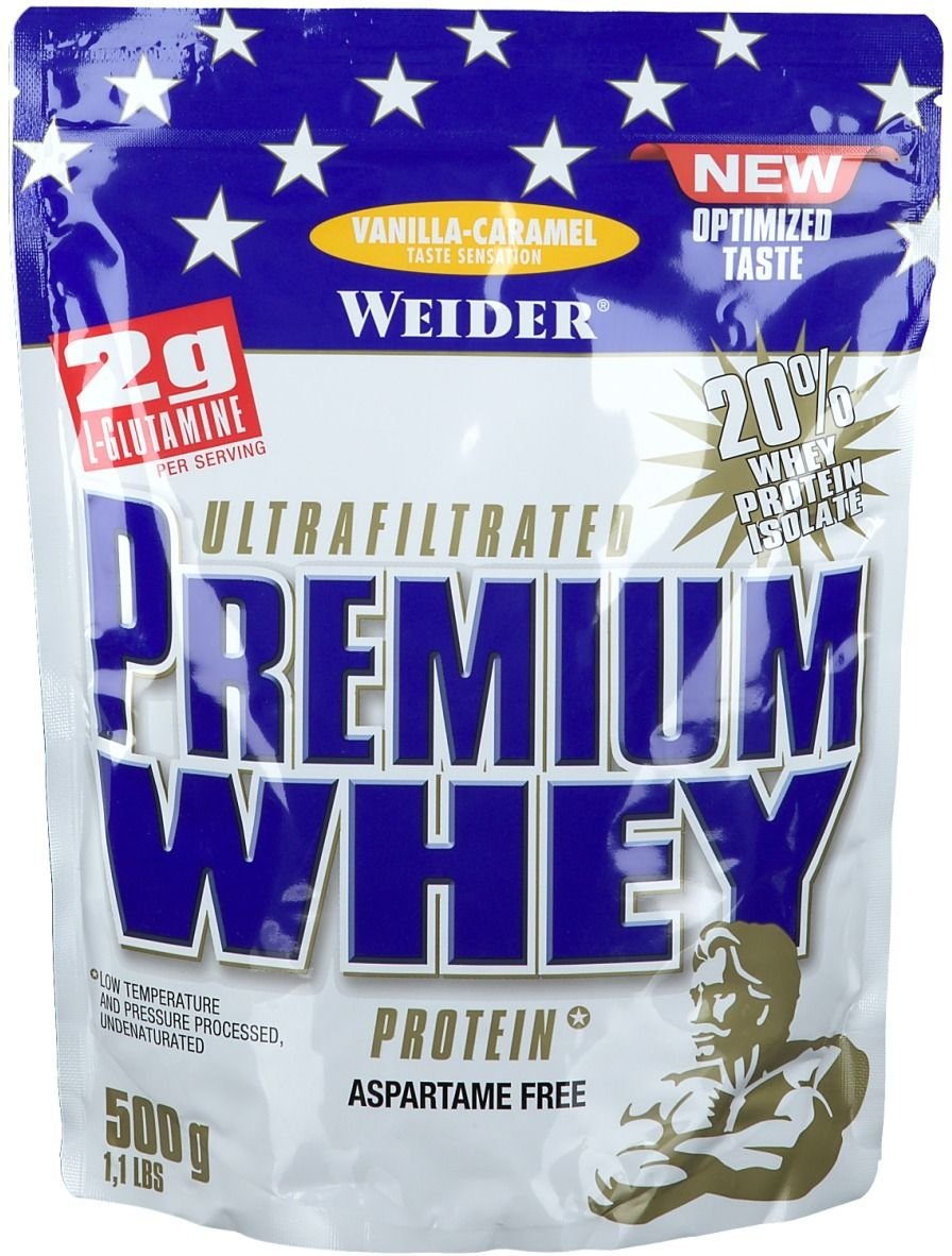 Weider Premium Whey, Vanille-Caramel, Pulver 500 g Puder