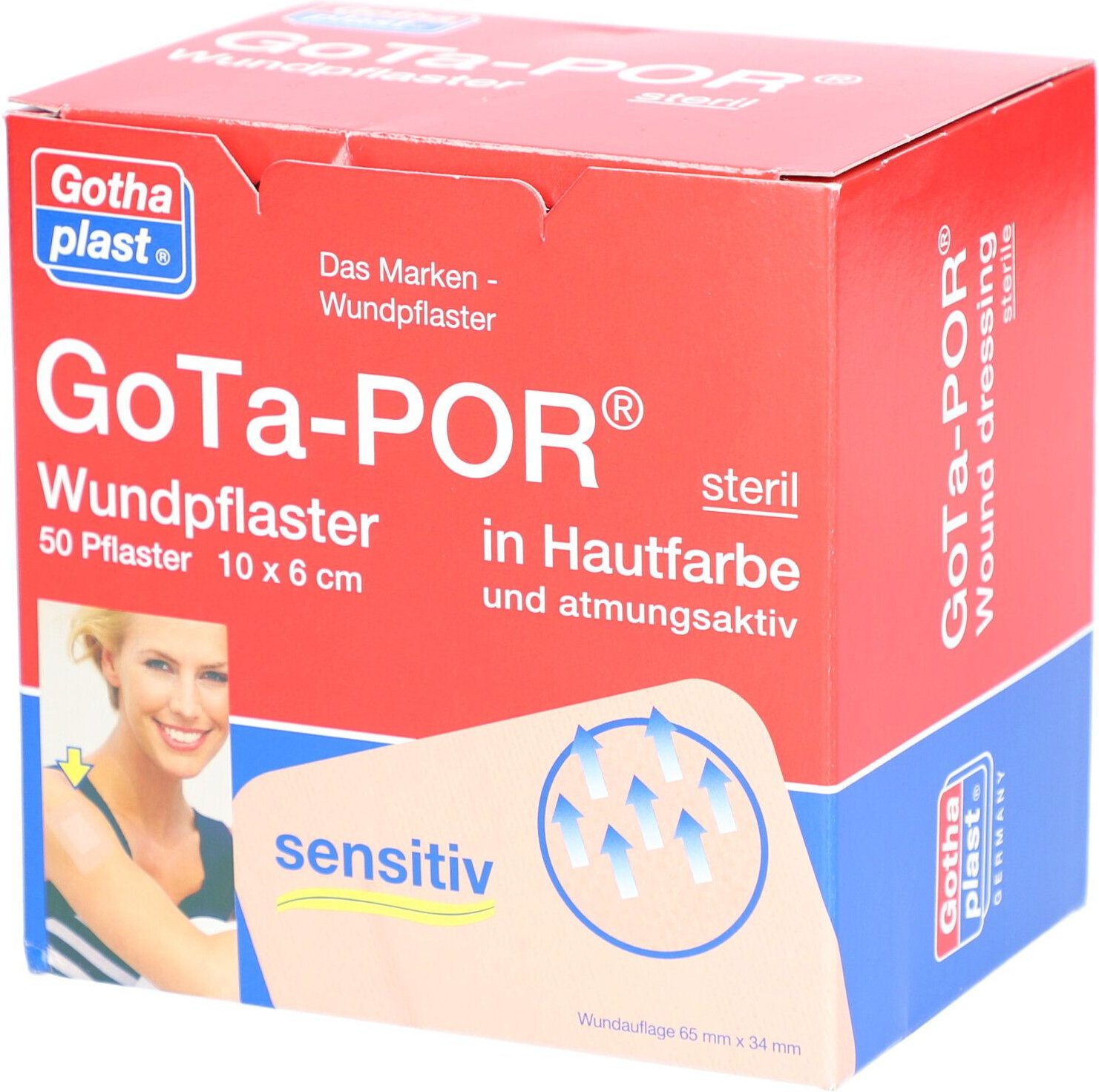 Gota-Por Wundpflaster steril 60x100 mm hautfarben 50 St Pflaster