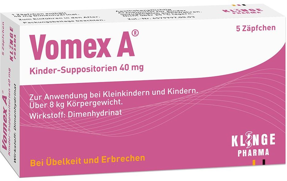 Vomex A Kinder-Suppositorien 40 mg