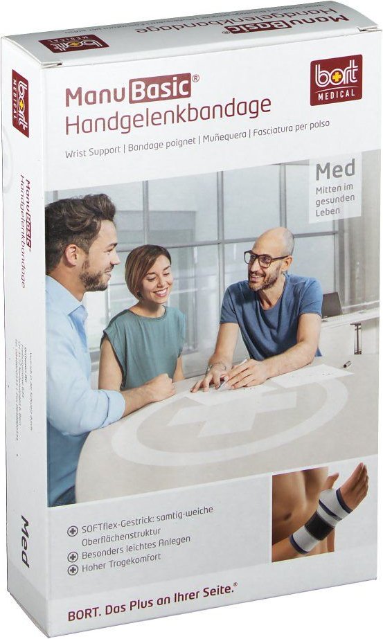 Bort ManuBasic Bandage rechts L schwarz 1 St Bandage(s)