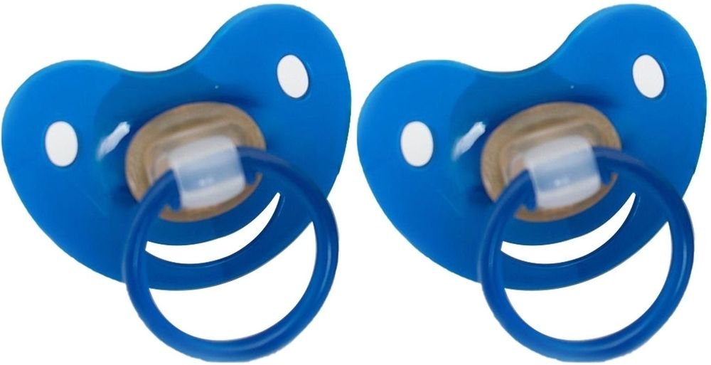 Beruhigungssauger Kirsche Lat.0-6 M.bicol.blau 2x 2x2 St