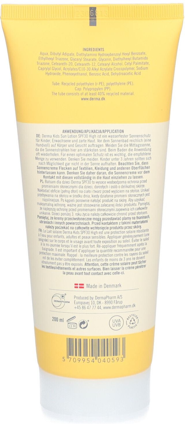 Derma Kids Sun Lotion Spf30 200 ml