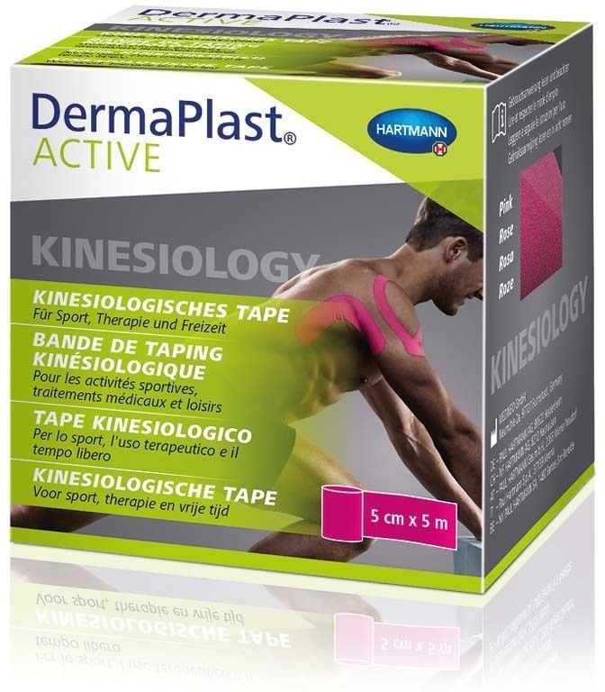 Dermaplast Active Kinesiology Tape 5 cmx5 m pink 1 St Verband