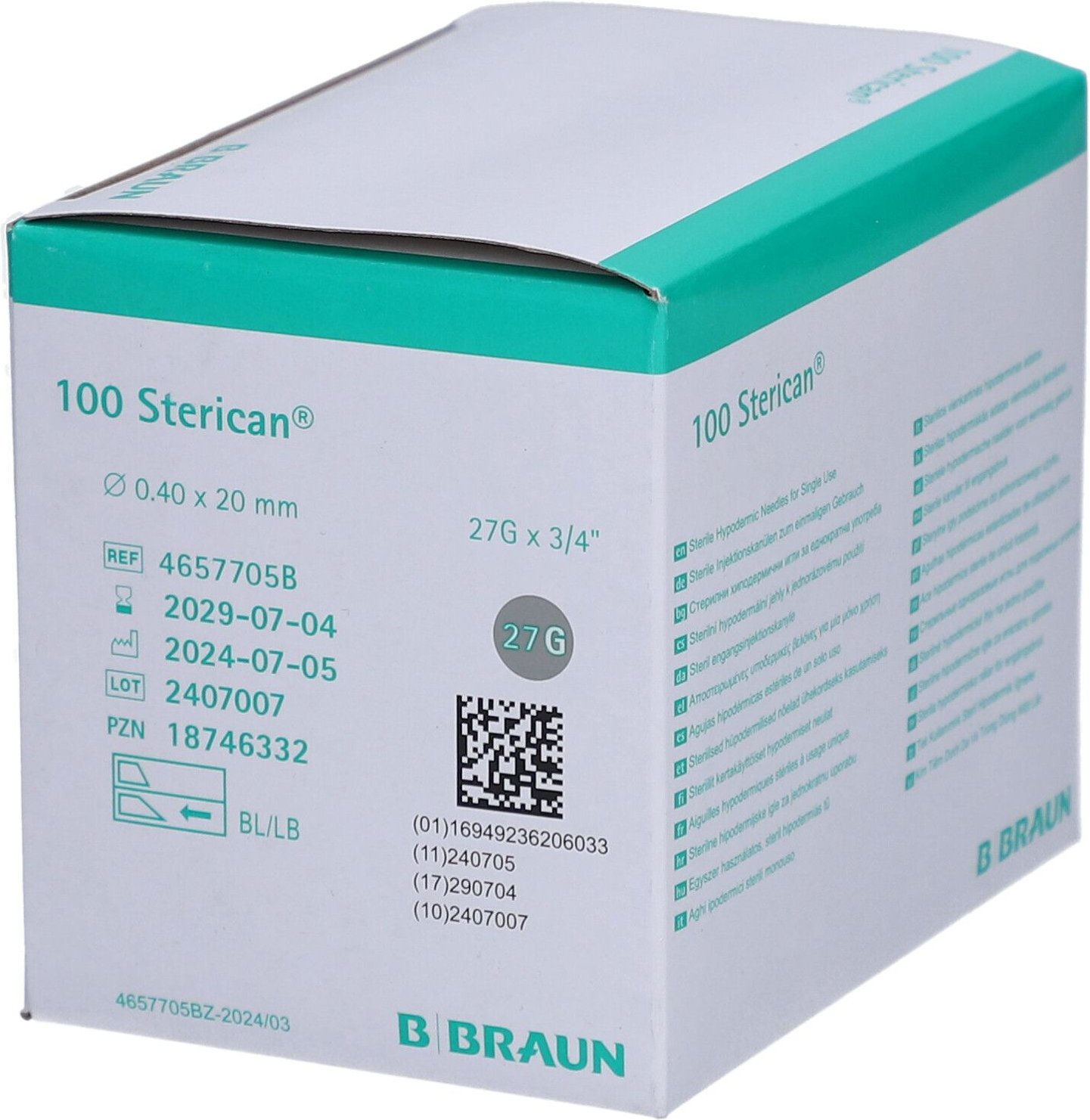 Sterican Einmalkanüle 27 G 20 mm 100 St Kanüle
