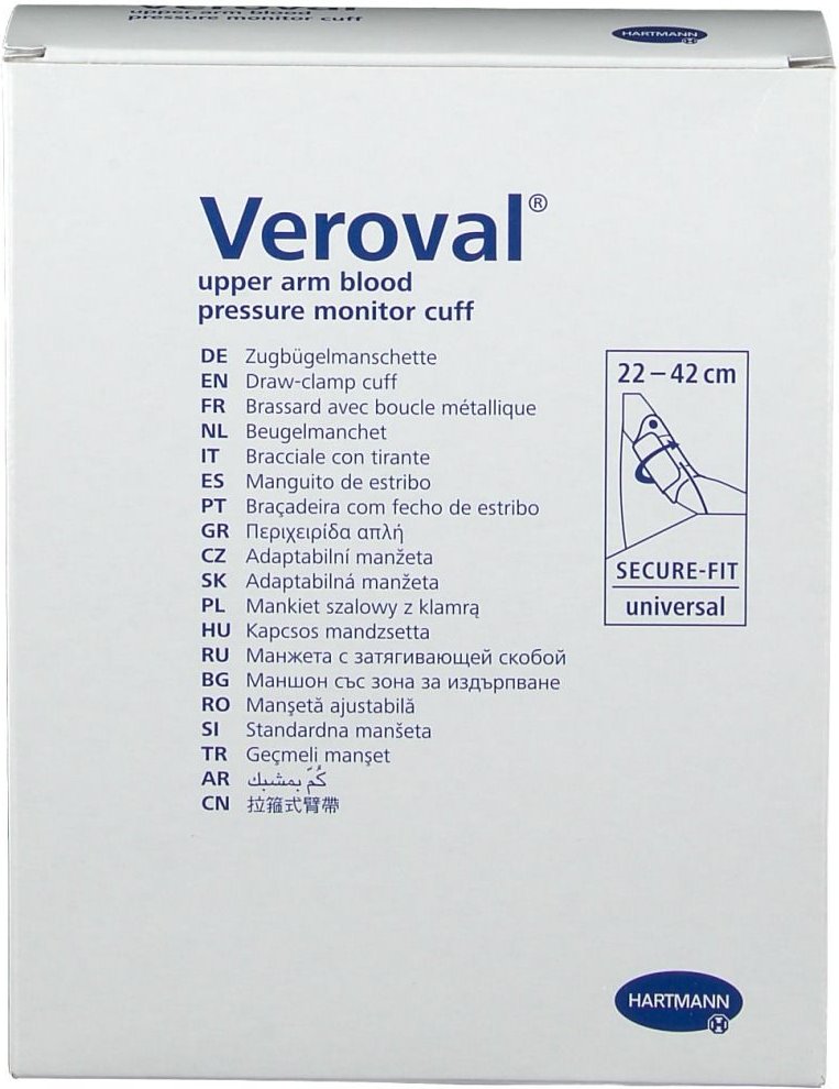 Veroval Oberarm-BMG Zugbügelman.universal 22-42 cm 1 St Manschette