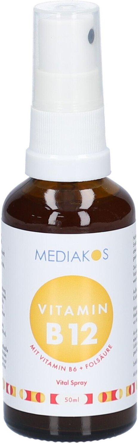 Vitamin B12+B6+Folsäure Mediakos Vital Spray 50 ml