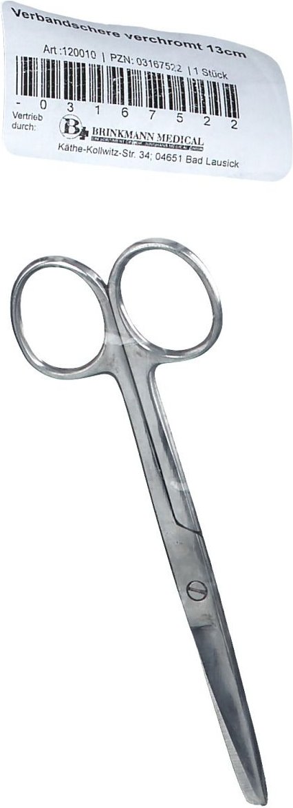 Verbandschere 13 cm verchromt 1 St Schere