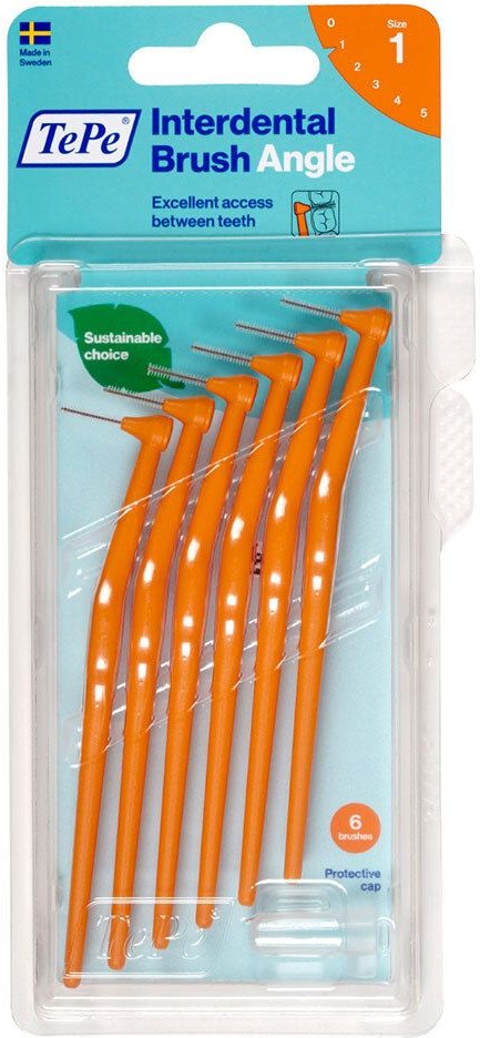 Tepe Angle Interdentalbürste 0,45mm orange 6 St Zahnbürste