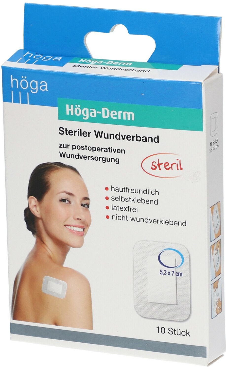 Höga-Derm steriles Pflaster 53x70 mm 10 St