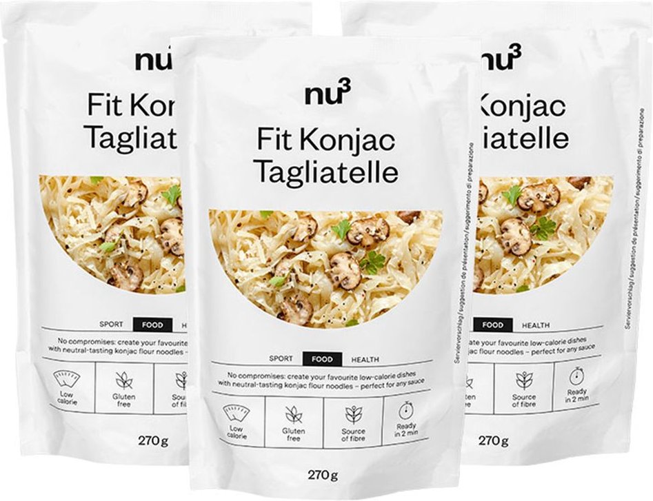 3 x nu3 Fit Konjak Tagliatelle 3x270 g Paste