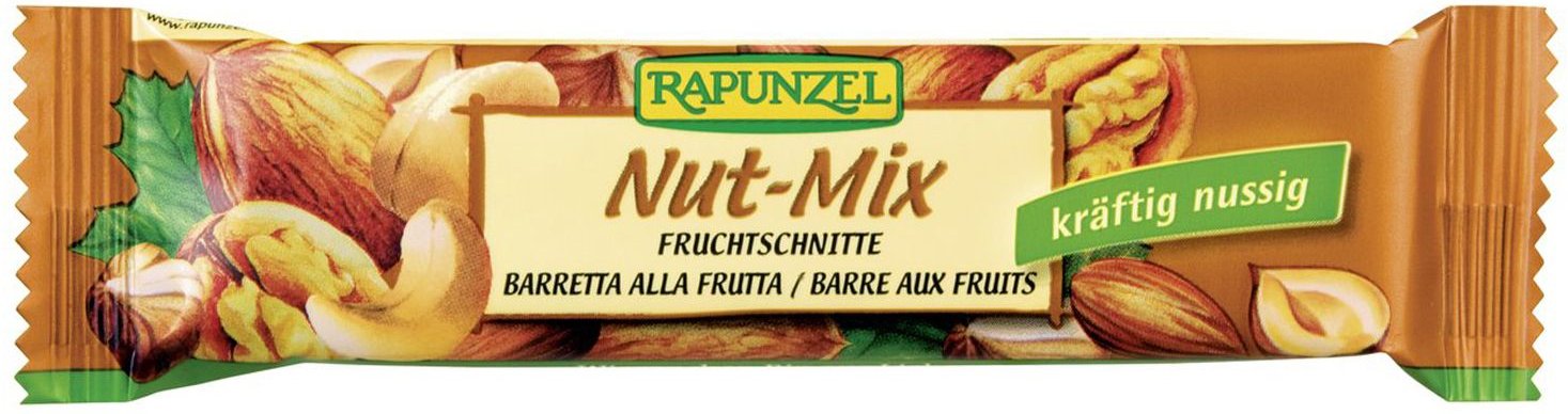Rapunzel Bio Fruchtschnitte, Nut-Mix 25x40 g Riegel