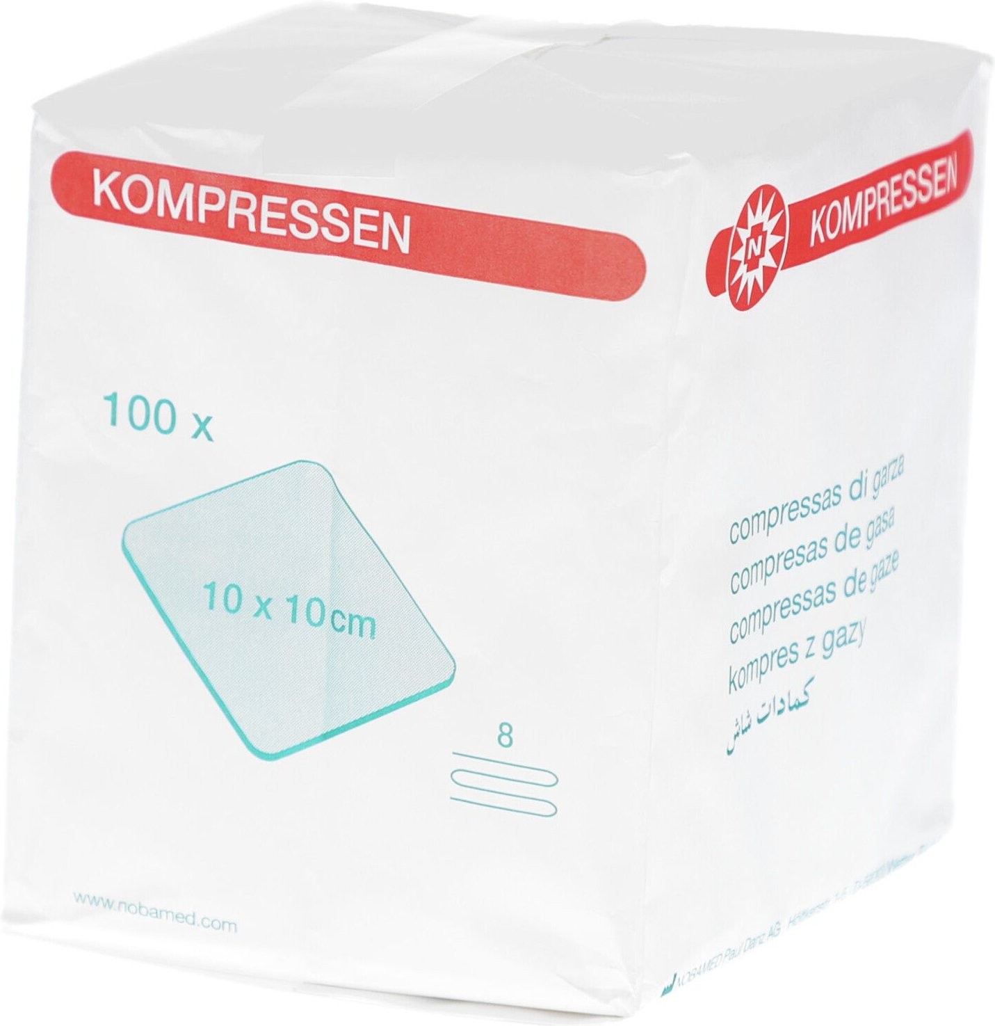 Thumbnail - Mullkompressen 10x10 cm unsteril 8fach 100 St Kompressen